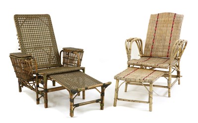Lot 253 - Two wicker conservatory loungers