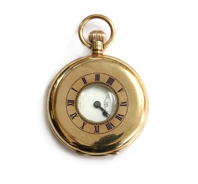 Lot 216 - A 9ct side wind half hunter pocket watch, by J W Benson