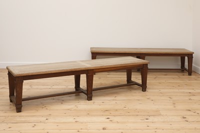 Lot 294 - A pair of French oak window seats
