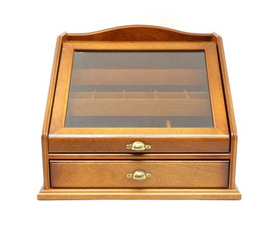 Lot 299 - A 20th century mahogany table top display cabinet