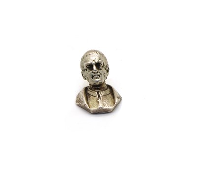 Lot 6 - A Victorian miniature silver bust of a gentleman