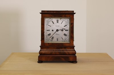 Lot 63 - A mahogany cased bracket clock