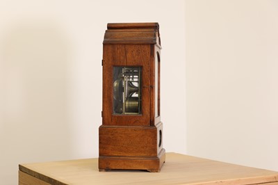 Lot 34 - A walnut cased bracket clock