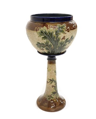 Lot 50A - A Doulton Slaters Patent jardinière and stand