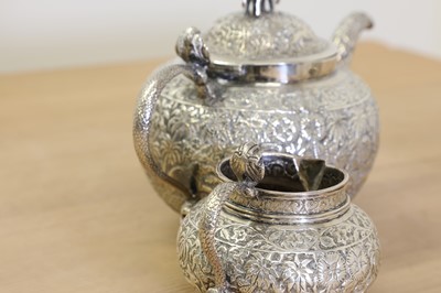 Lot 63 - An Indian silver tea service