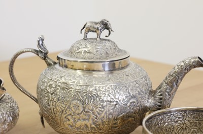 Lot 63 - An Indian silver tea service