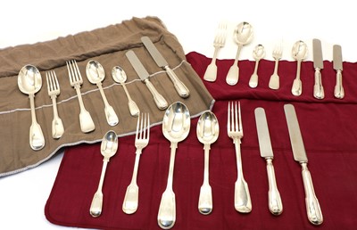 Lot 23 - A collection of silver Fiddle and Thread pattern cutlery