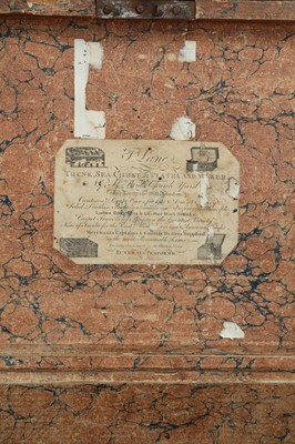 Lot 65 - A red leather and studded deeds box