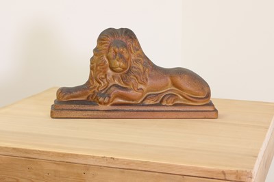 Lot 44 - A Derbyshire salt-glazed pottery lion