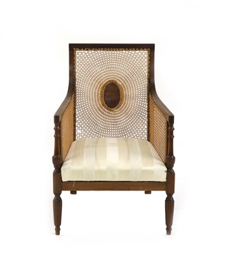 Lot 498 - A Regency style mahogany library bergère