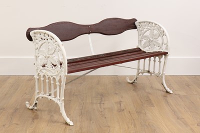 Lot 392 - A cast iron garden seat