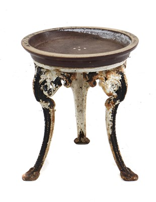 Lot 278 - A 19th century iron urn stand