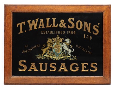 Lot 188 - A T Wall & Sons Sausages advertising sign