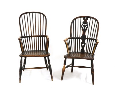 Lot 467 - An early 19th century Ash & Elm high backed Windsor chair