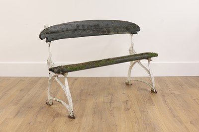 Lot 100 - An Art Nouveau cast iron bench