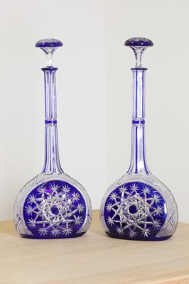 Lot 625 - A pair of Baccarat 'Tsar' pattern decanters