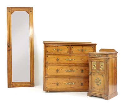 Lot 366 - An aesthetic movement pitch pine chest