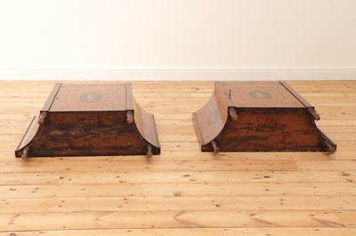 Lot 70 - A pair of George III satinwood and crossbanded pier cabinets