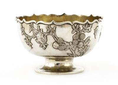 Lot 157 - A Chinese silver stem bowl