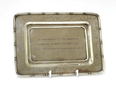 Lot 141 - A Chinese export silver salver