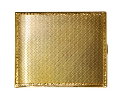 Lot 230 - A 9ct gold rectangular cigarette case, by Adie Brothers Ltd.