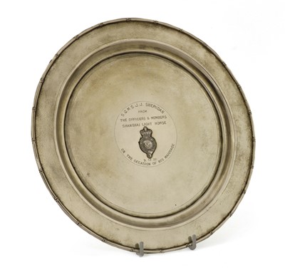 Lot 149 - A Chinese export silver salver