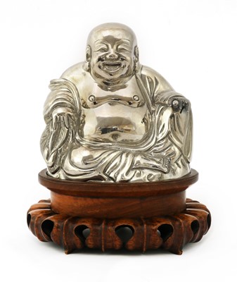 Lot 162 - A Chinese export silver model of Budai