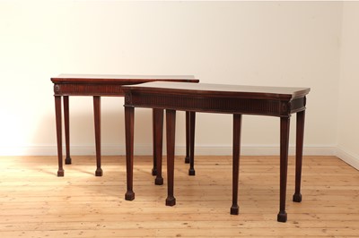 Lot 20 - A pair of mahogany console tables