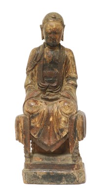 Lot 123 - A Chinese wood carving