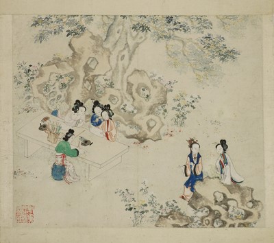 Lot 197 - A collection of four Chinese gouache paintings