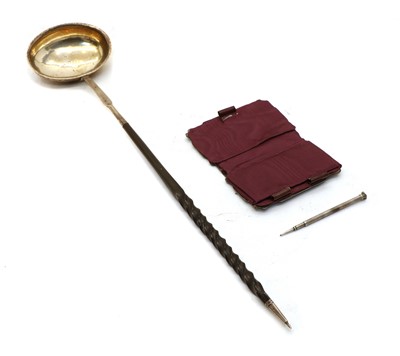 Lot 75 - A George III silver toddy ladle