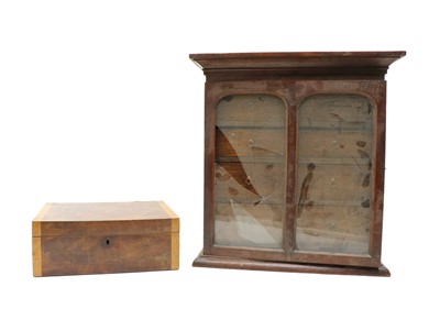 Lot 93 - An early 20th century oak table top collectors cabinet