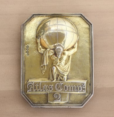 Lot 372 - A George III silver gilt Atlas Company fireman's arm badge
