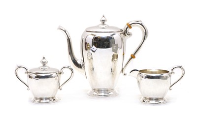Lot 71 - An American Preisner sterling silver three-piece coffee service