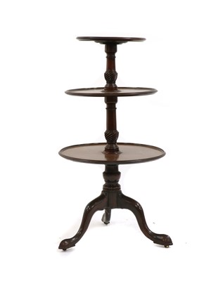 Lot 535 - A George III mahogany dumb waiter