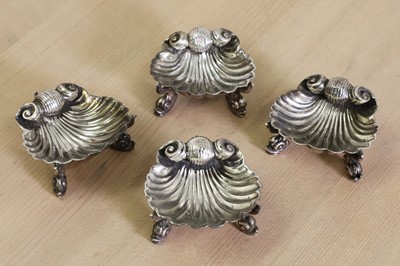 Lot 36 - A set of four Victorian silver salt cellars