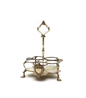 Lot 31 - A George III silver Warwick cruet frame