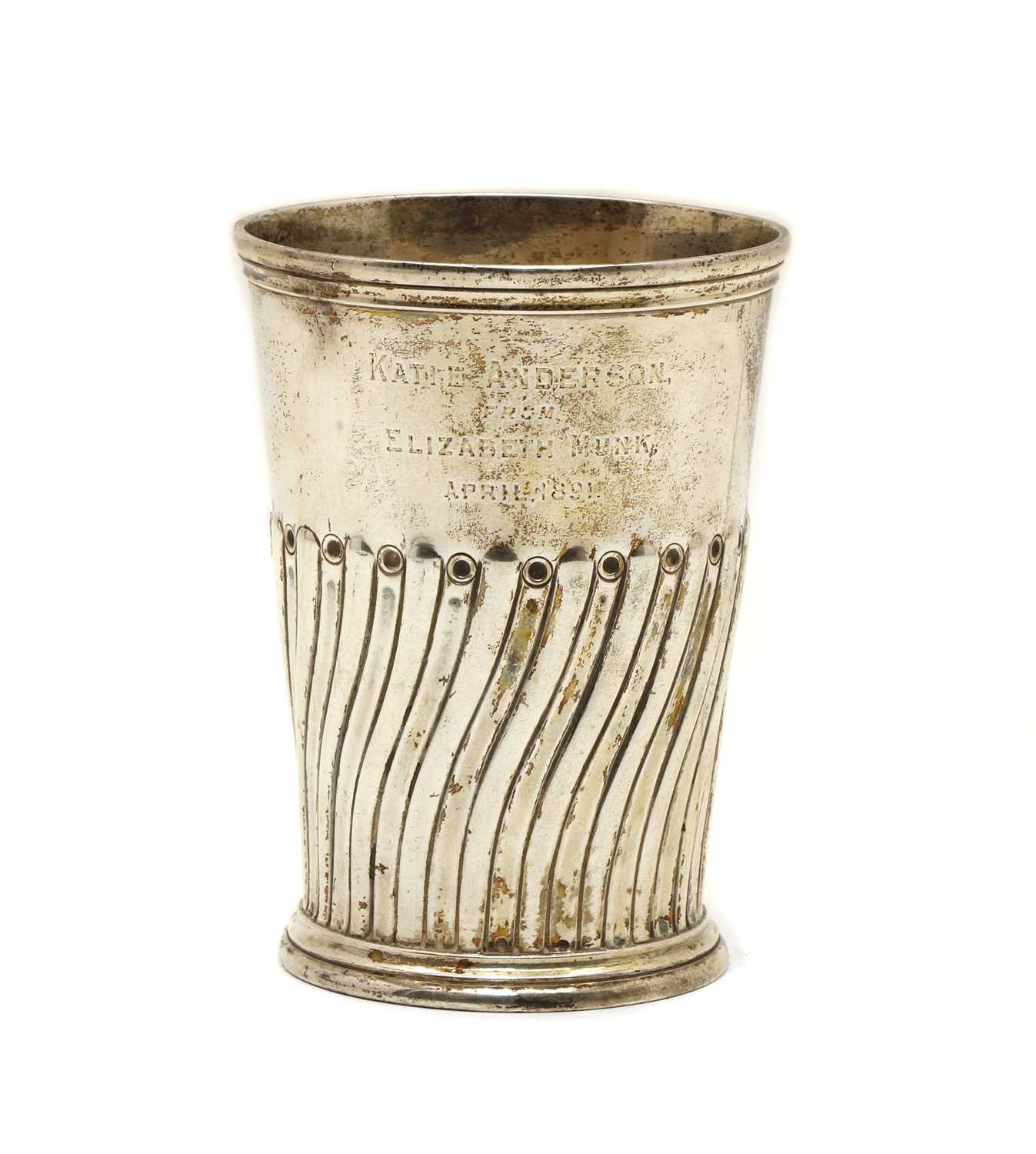Lot 14 - A Victorian silver beaker