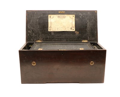 Lot 309 - A Swiss hidden bells and drum musical box