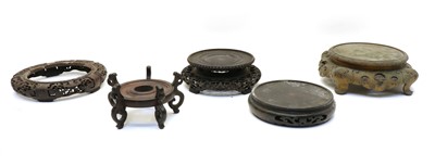 Lot 161A - A collection of Chinese wood stands