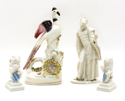 Lot 266 - A Nymphenburg Blanc de Chine figure of a Chinese priest