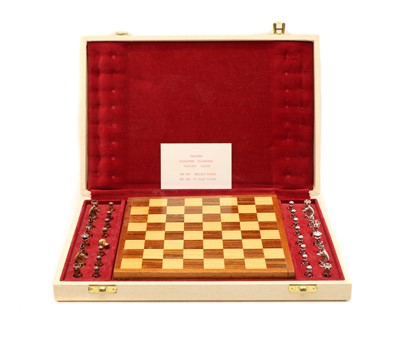 Lot 82 - A 20th Century silver chess set