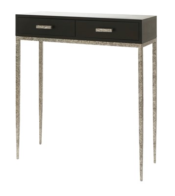 Lot 756 - A contemporary stained oak console table
