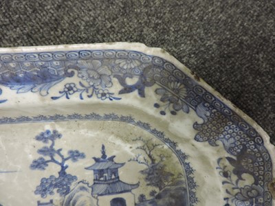Lot 141 - Two Chinese blue and white meat dishes