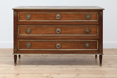 Lot 221 - A Louis XVI walnut commode