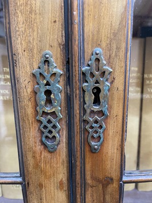 Lot 53 - A George III mahogany secretaire breakfront bookcase