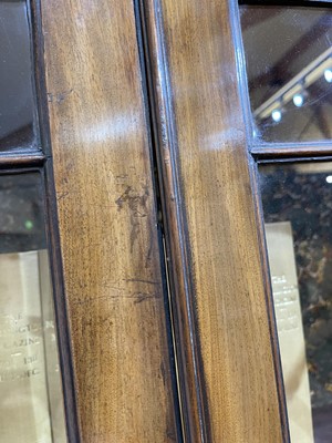 Lot 53 - A George III mahogany secretaire breakfront bookcase