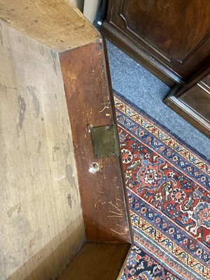 Lot 53 - A George III mahogany secretaire breakfront bookcase