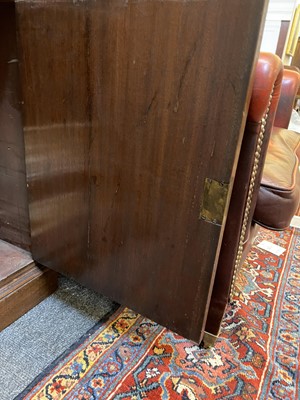 Lot 53 - A George III mahogany secretaire breakfront bookcase