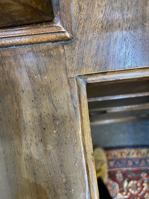 Lot 53 - A George III mahogany secretaire breakfront bookcase